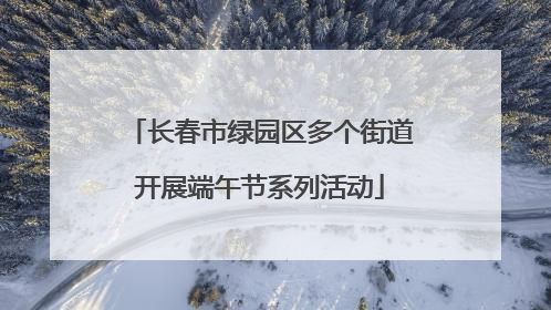 长春市绿园区多个街道开展端午节系列活动