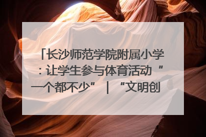 长沙师范学院附属小学：让学生参与体育活动“一个都不少”｜“文明创建耀三湘”专栏
