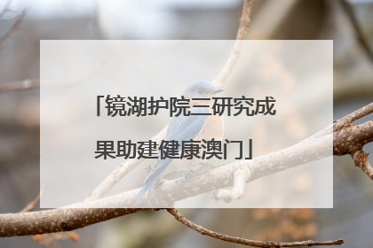 镜湖护院三研究成果助建健康澳门