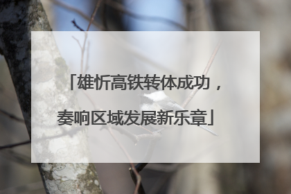 雄忻高铁转体成功，奏响区域发展新乐章