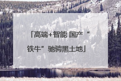 高端+智能 国产“铁牛”驰骋黑土地