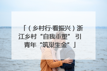 （乡村行·看振兴）浙江乡村“自我重塑” 引青年“筑巢生金”