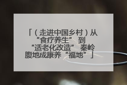 （走进中国乡村）从 “食疗养生” 到 “适老化改造” 秦岭腹地成康养“福地”