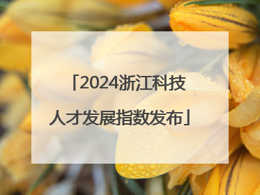 2024浙江科技人才发展指数发布