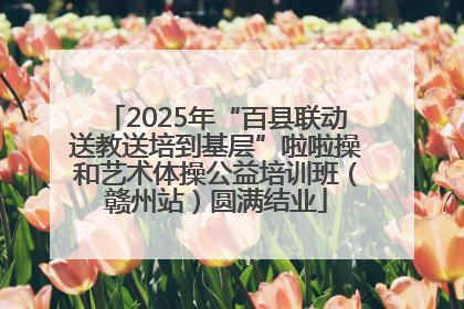 2025年“百县联动送教送培到基层”啦啦操和艺术体操公益培训班（赣州站）圆满结业