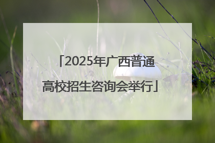 2025年广西普通高校招生咨询会举行