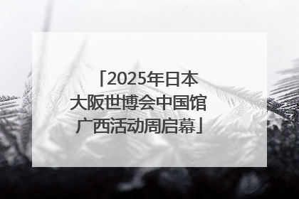 2025年日本大阪世博会中国馆广西活动周启幕