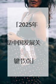 2025年是中国发展关键节点