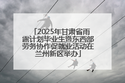 2025年甘肃省雨露计划毕业生暨东西部劳务协作促就业活动在兰州新区举办