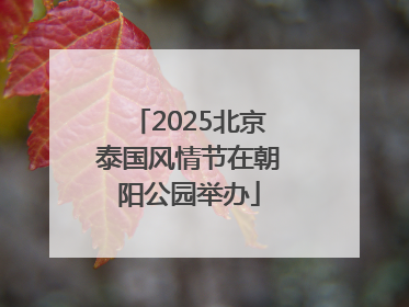 2025北京泰国风情节在朝阳公园举办