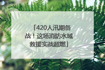 420人汛期备战！这场消防水域救援实战超燃