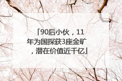 90后小伙，11年为国探获3座金矿，潜在价值近千亿