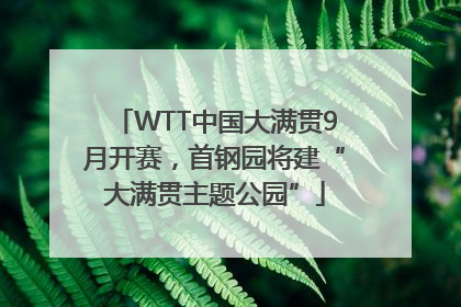 WTT中国大满贯9月开赛，首钢园将建“大满贯主题公园”